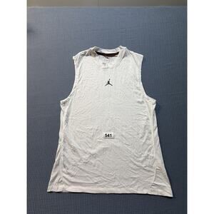 Jordan Casual Sleeveless Tee Men Sz M White Brand New